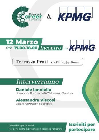 UniMarconi, 12 marzo nuovo appuntamento ‘Career Connections’ con Kpmg