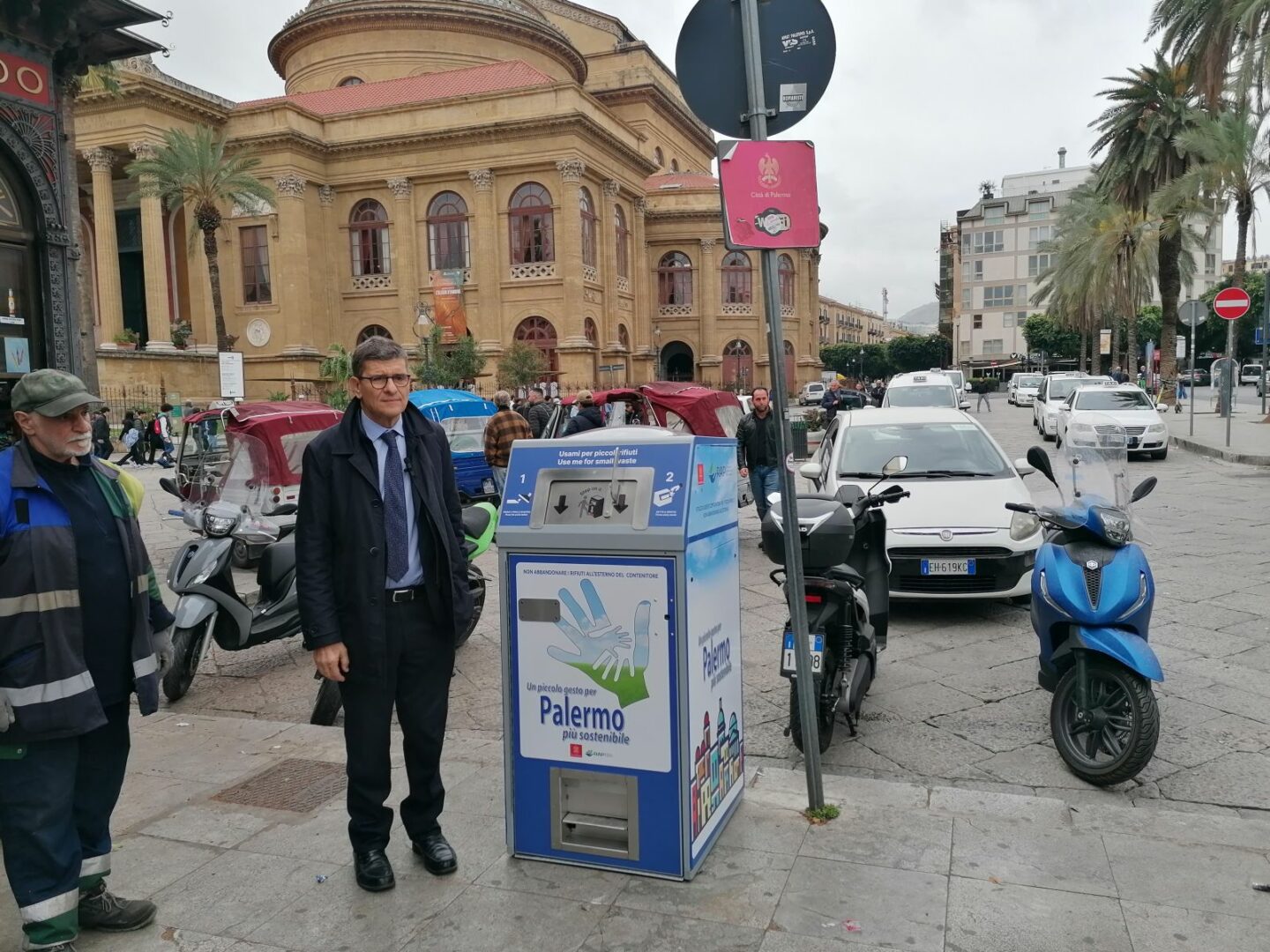 A Palermo ecco i nuovi cestini intelligenti a energia solare