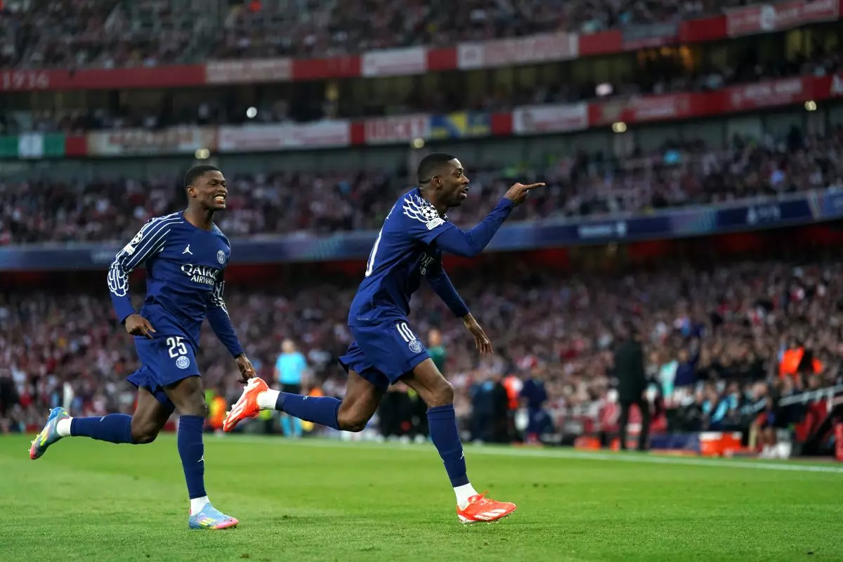 Il Psg vince la semifinale d’andata di Champions, 1-0 in casa Arsenal