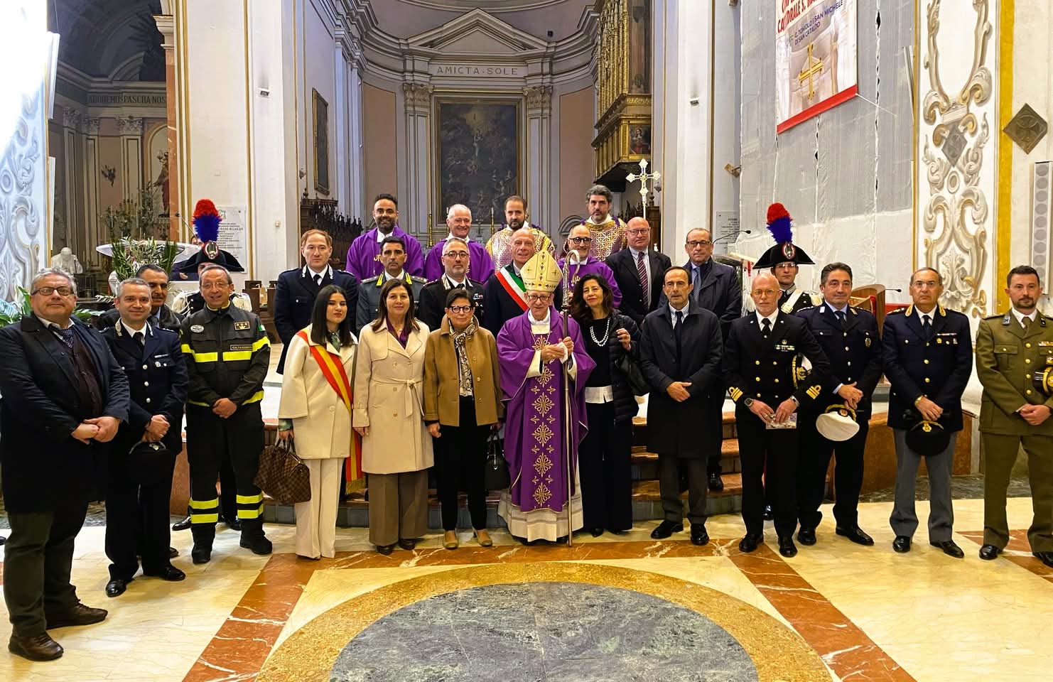 Caltanissetta. Celebrata la Santa Messa di Pasqua dedicata alle Forze di Polizia e Militari della provincia