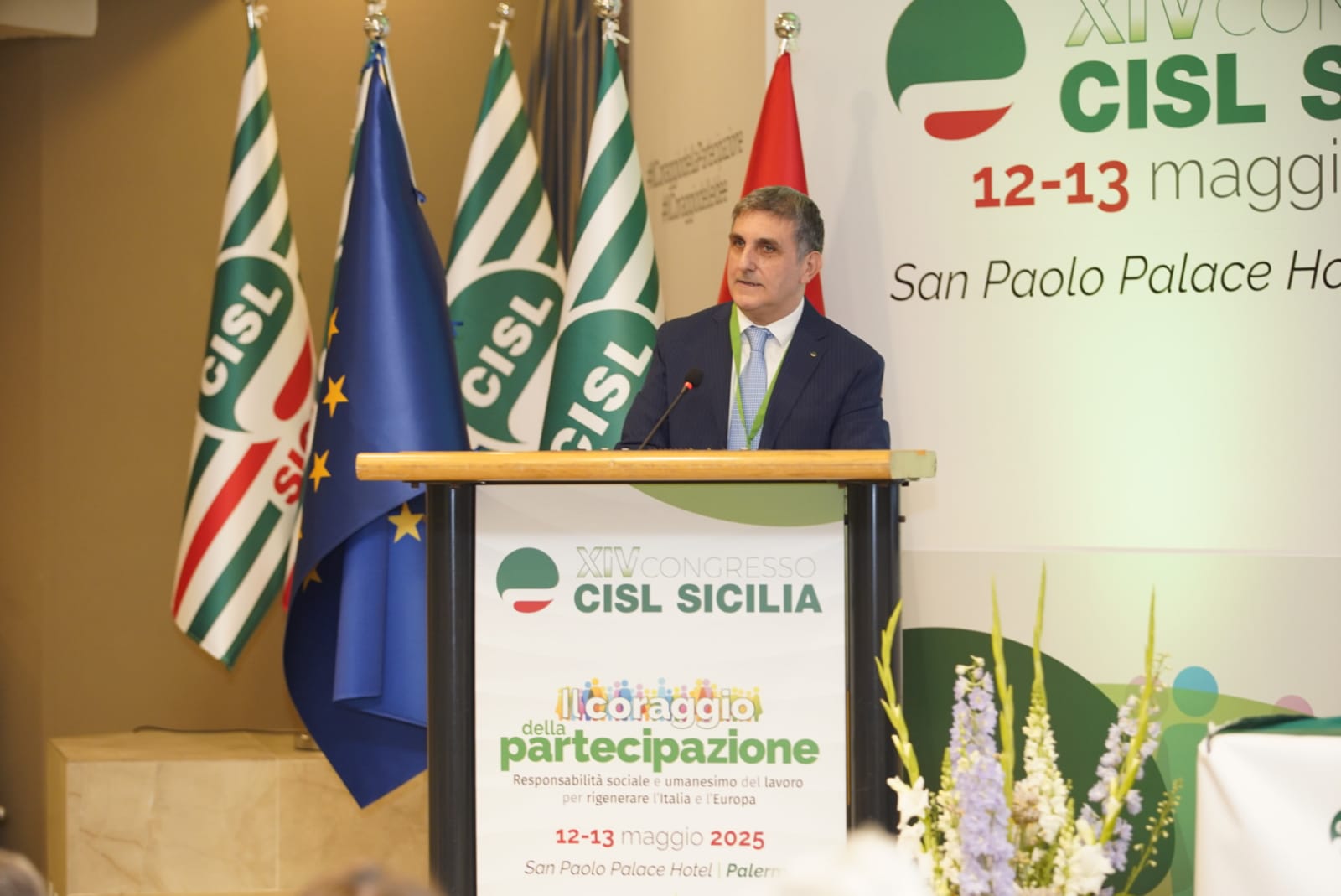 Leonardo La Piana riconfermato segretario generale della Cisl Sicilia