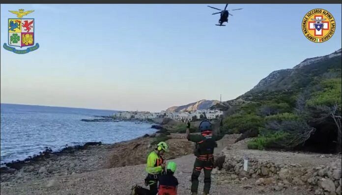 Turista infortunatosi a Marettimo viene salvato da Soccorso alpino e speleologico siciliano e dall’82° Centro Sar