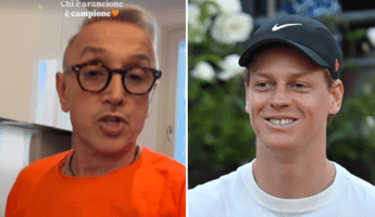 Barbieri, outfit e cena a tema per tifare Sinner: “Chi è arancione è campione”