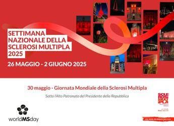 Giornata mondiale sclerosi multipla numero 25, l’Italia si tinge di rosso