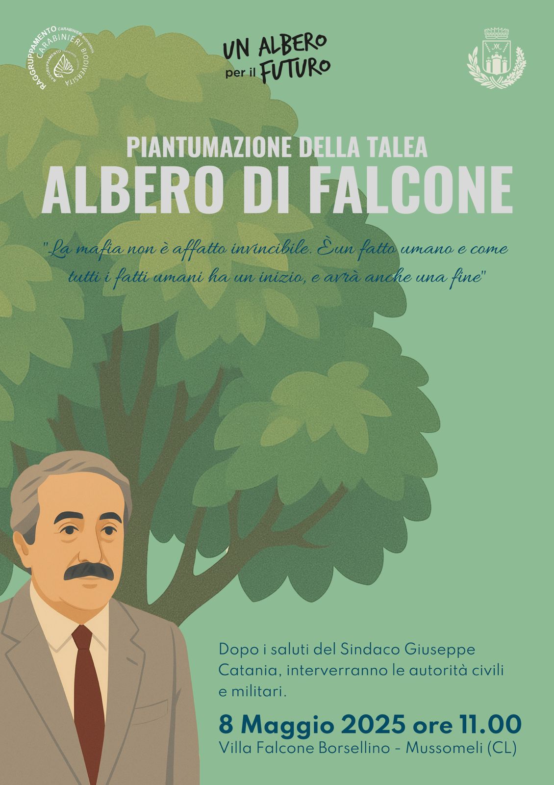 Mussomeli, “Un albero per Falcone”: iniziativa di memoria e legalità alla Villa Falcone-Borsellino