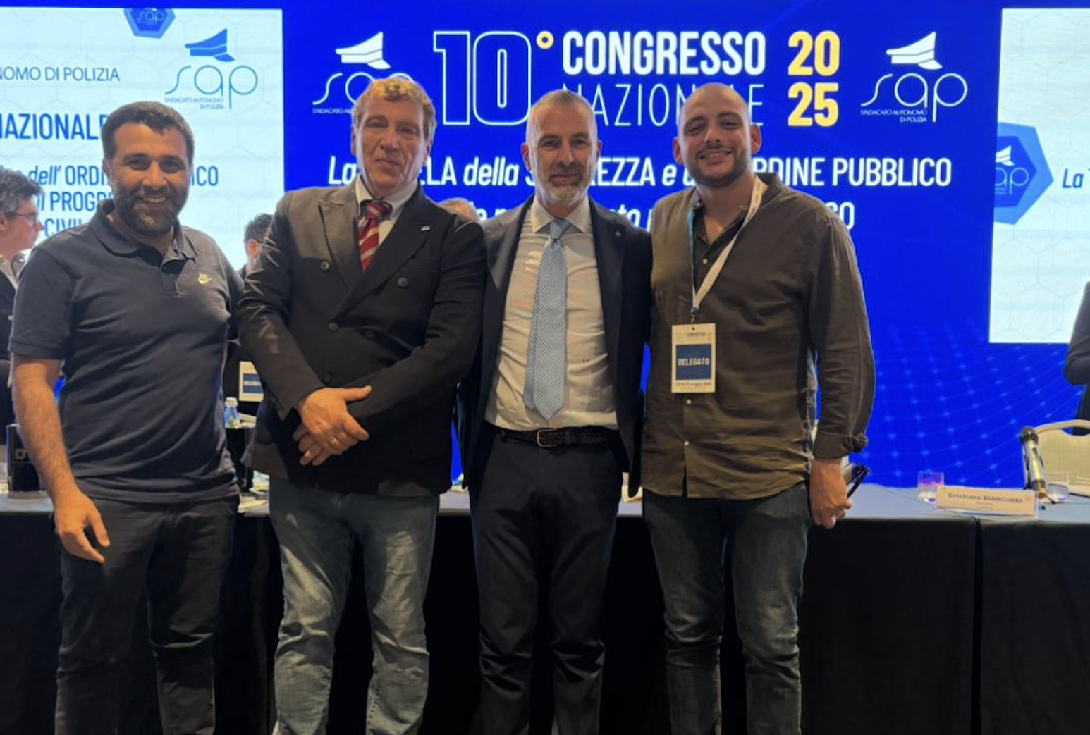 I delegati di Caltanissetta protagonisti al Congresso nazionale del Sap (Sindaco autonomo di Polizia) a Roma