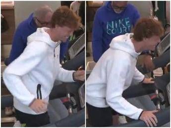 Sinner, che risate a Parigi: Jannik in lacrime sul tapis roulant – Video