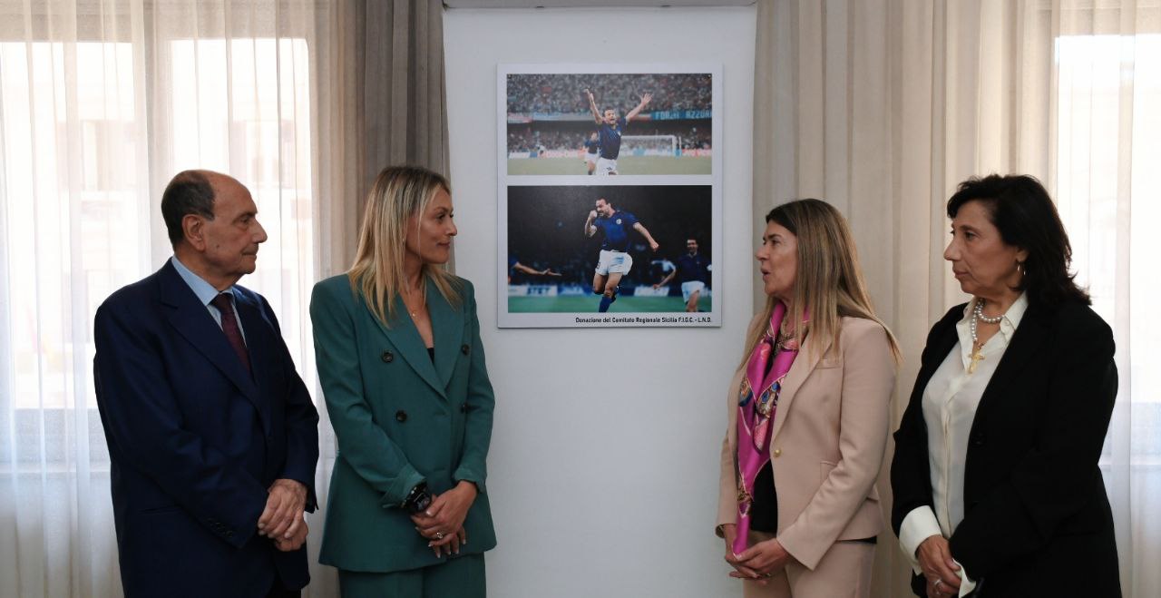 Sicilia, Schifani e Amata intitolano a Totò Schillaci una sala dell’assessorato regionale dello Sport