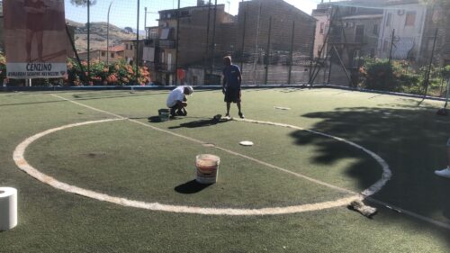 Vallelunga. Completati i lavori di manutenzione straordinaria del campo di calcetto