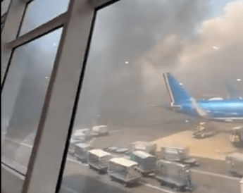 Fiumicino, incendio in aeroporto: il fumo nero invade la pista – Video