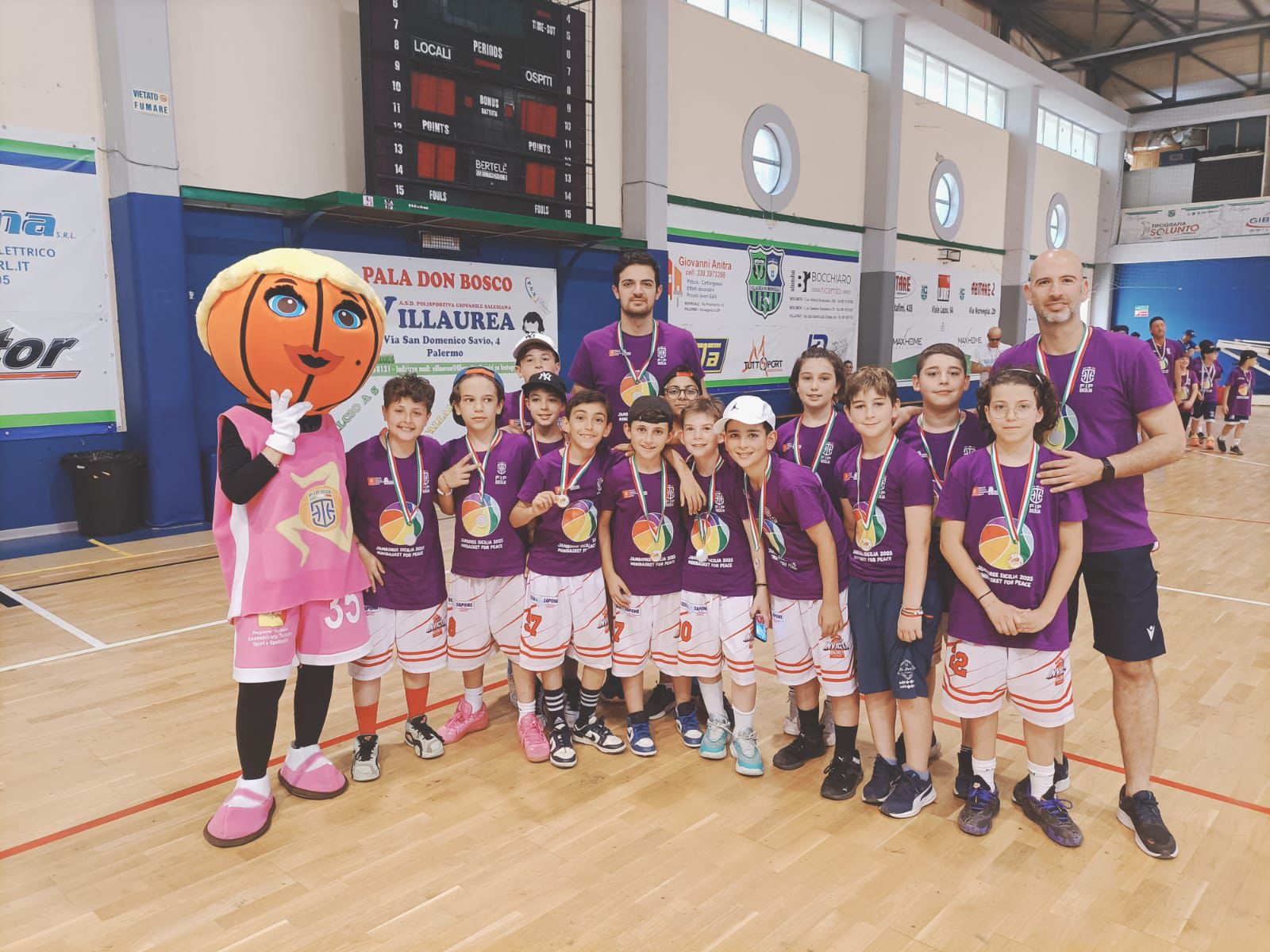 Gli Aquilotti dell’Invicta 93Cento protagonisti al “Jamboree Aquilotti” di Palermo: minibasket per la pace e la legalità