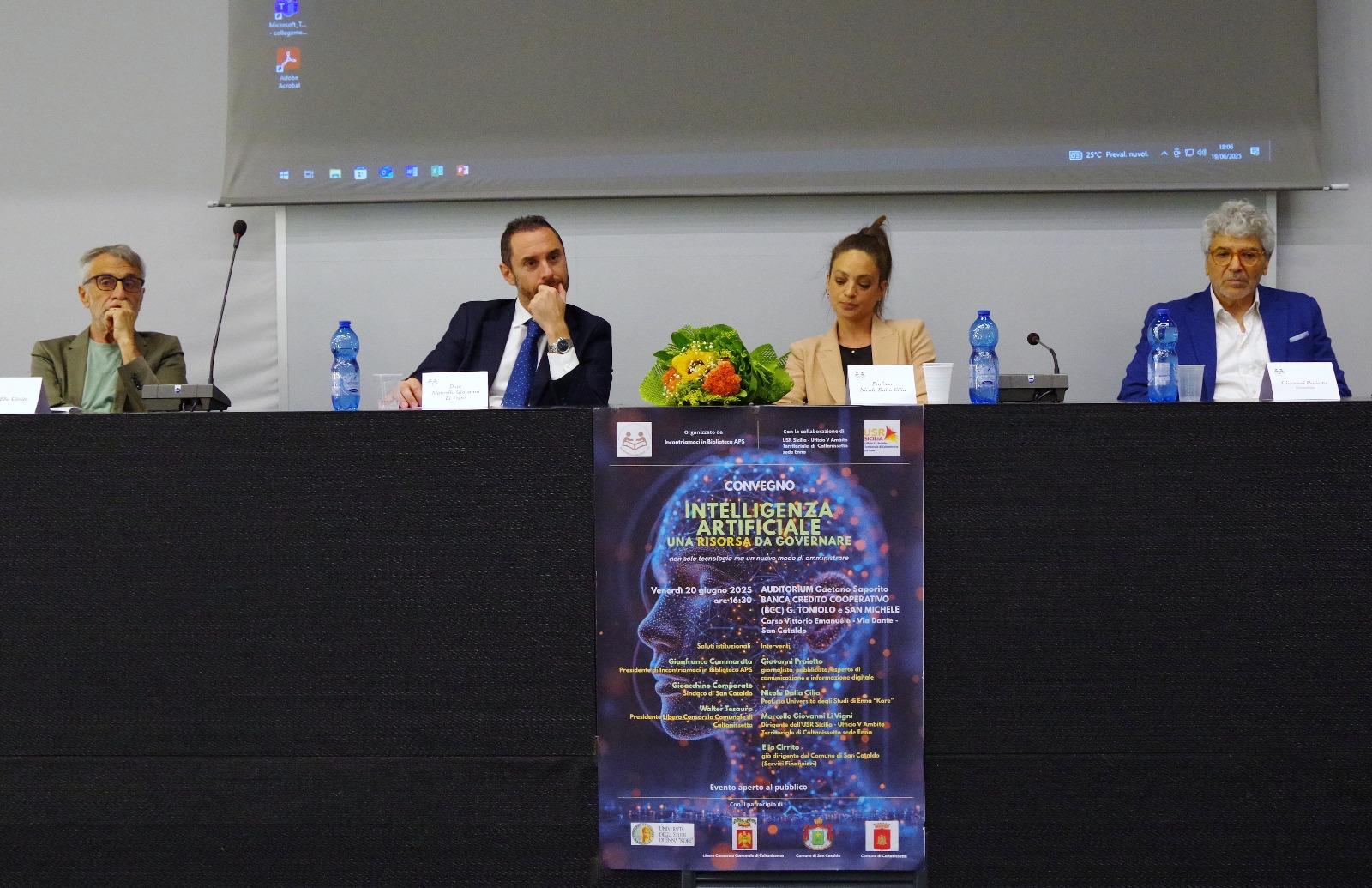 San Cataldo. Convegno sull’Intelligenza artificiale: “Rivoluzione culturale, ma anche risorsa da governare”