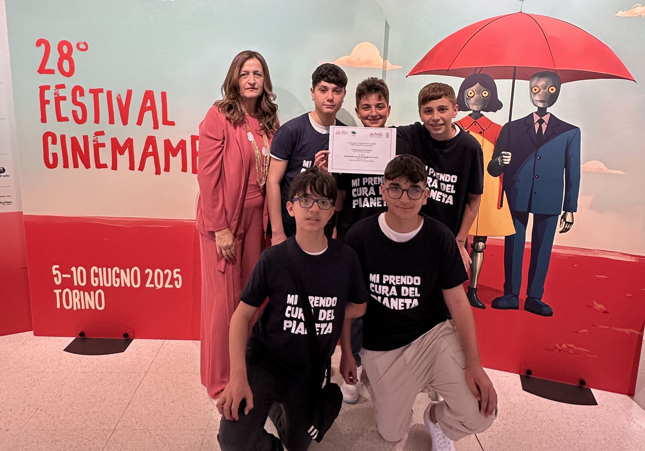 I ragazzi vincitori del Concorso “Mi Prendo cura del Pianeta” protagonisti al CinemAmbiente Junior di Torino