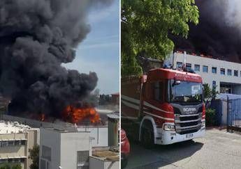 Incendio all’Università della Tuscia, in fiamme il tetto della facoltà di Agraria – Video