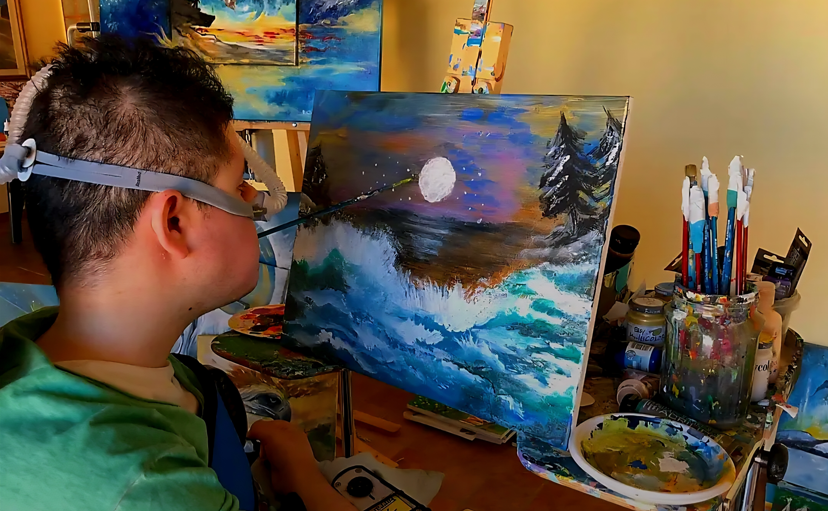 L’arte oltre la disabilità, Daniele Chiovaro e la pittura digitale: “I sogni non sono impossibili”