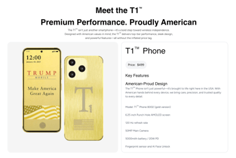 Trump Phone: cambiano promesse su produzione, specifiche e disponibilità