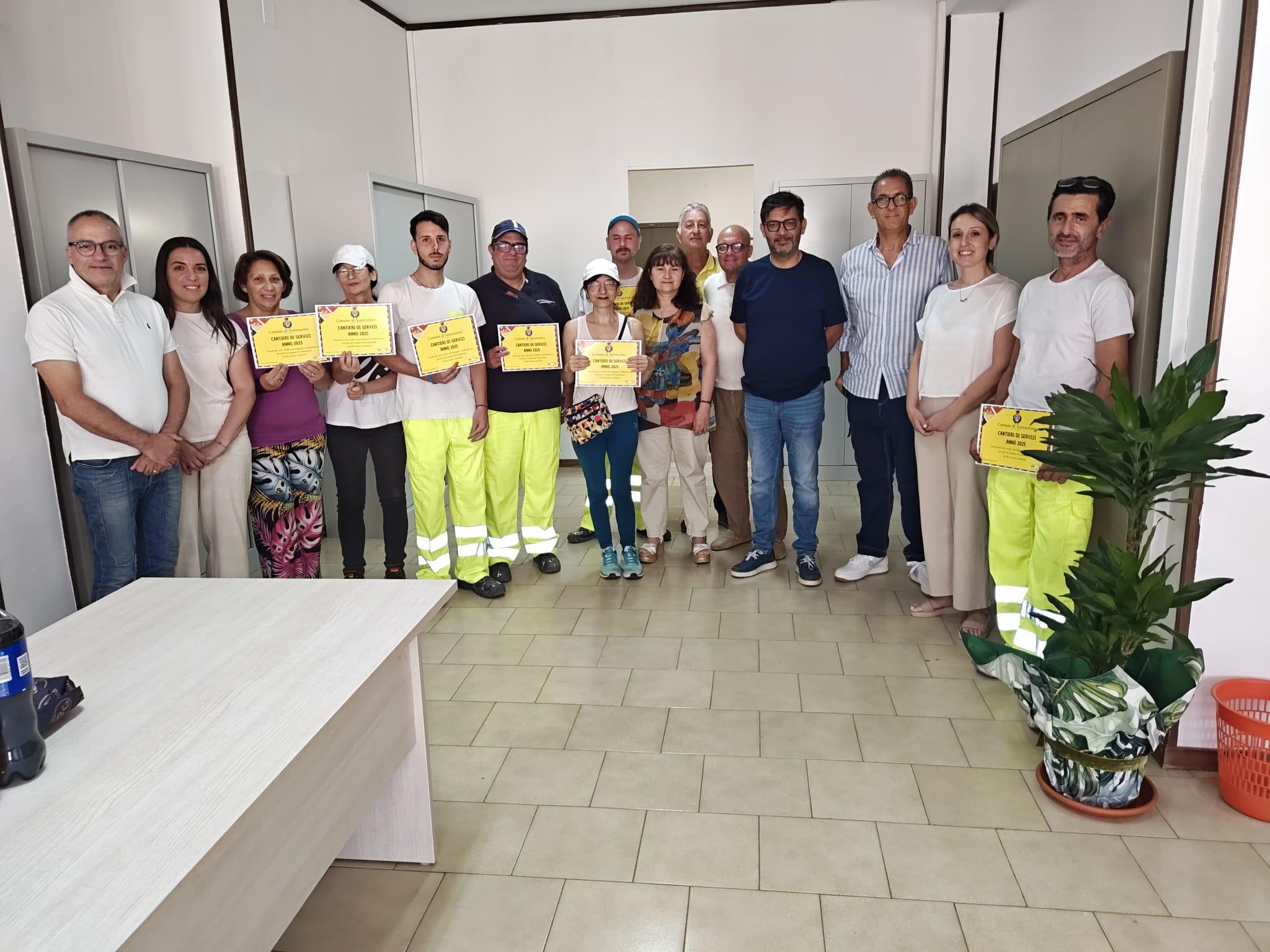 Sommatino. Conclusi i cantieri di servizio; il sindaco ringrazia i lavoratori per opera resa alla comunità