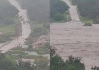 Alluvione Texas, il fiume distrugge tutto in pochi minuti: il video