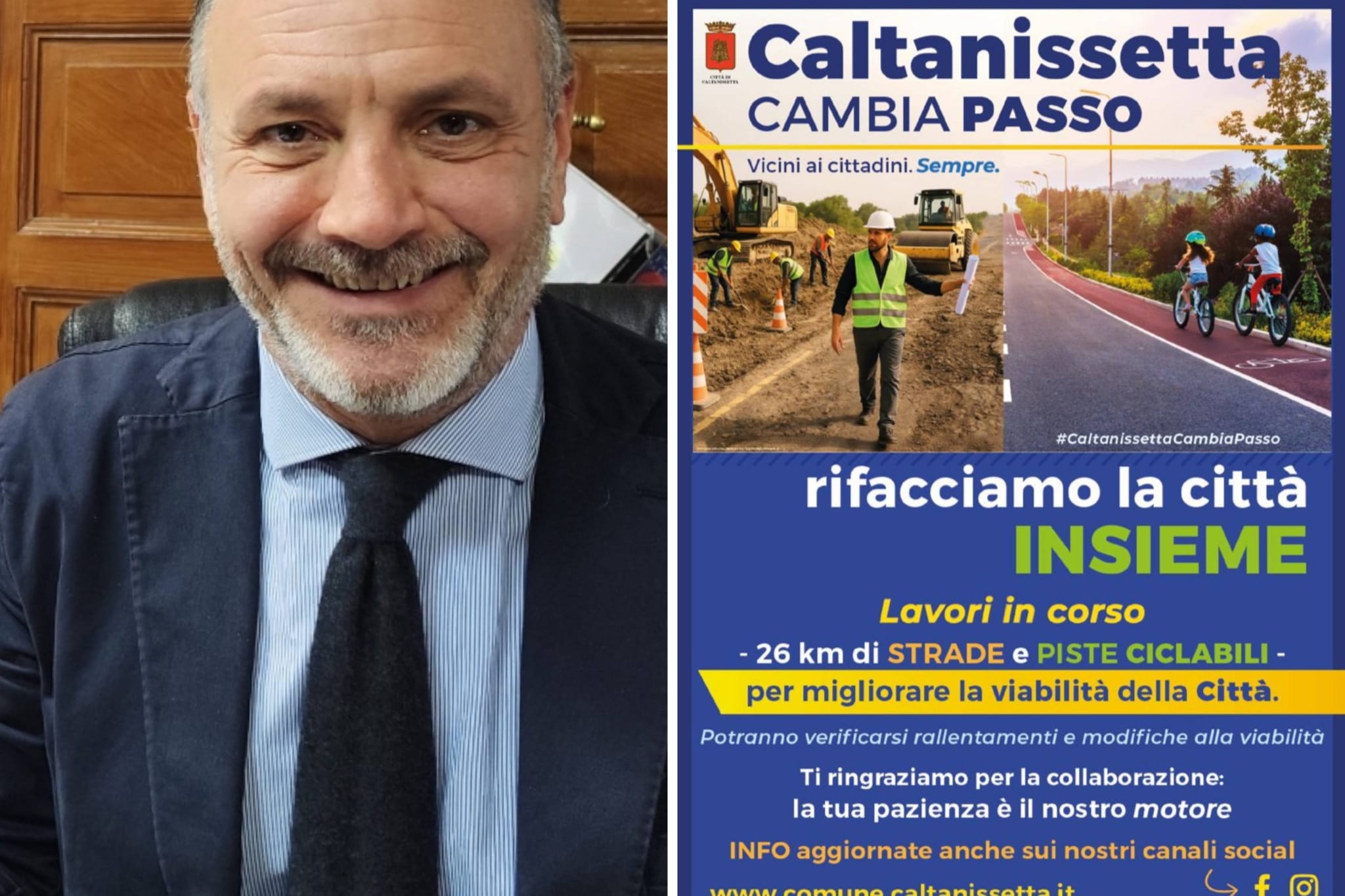 “Caltanissetta cambia passo”: il Comune lancia la campagna informativa sui lavori per strade e piste ciclabili
