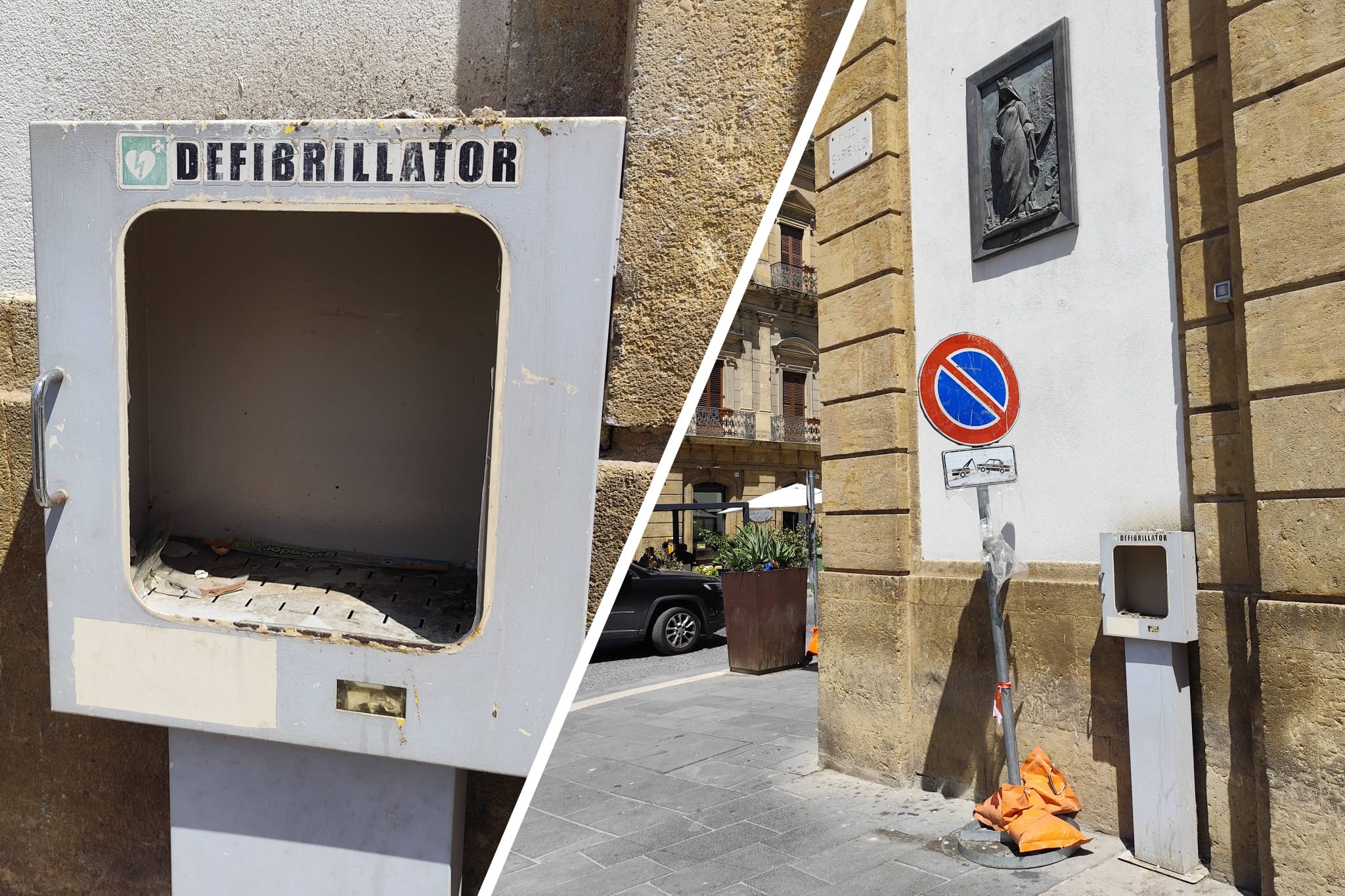 Caltanissetta, Piazza Garibaldi: da un anno senza defibrillatore, un appello per il ripristino di un presidio salvavita