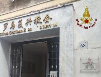 Roma, incendio in chiesa evangelica: un ferito grave