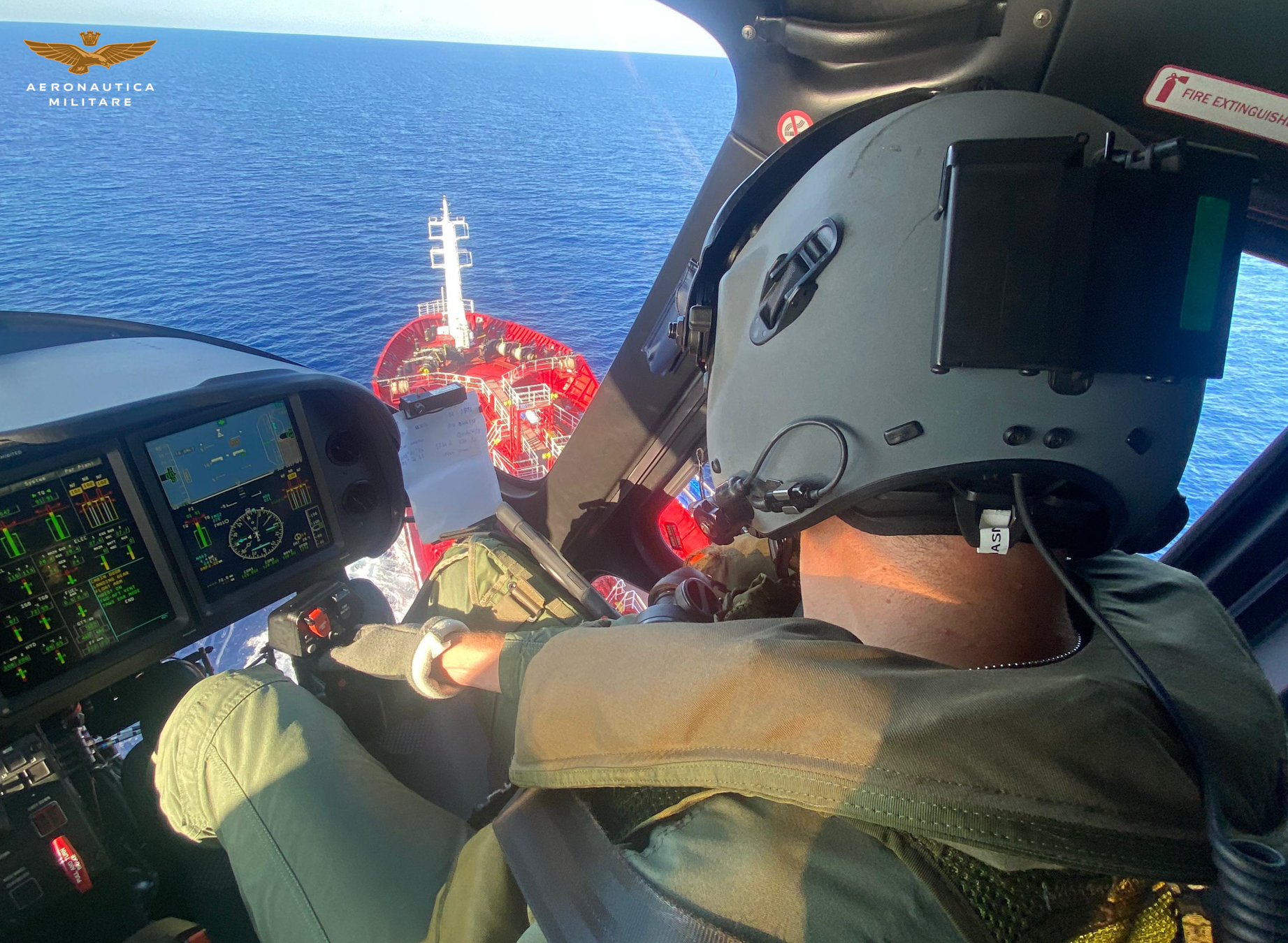 Colto da malore a bordo di un mercantile nel Trapanese,  46enne soccorso da elicottero dell’Aeronautica militare