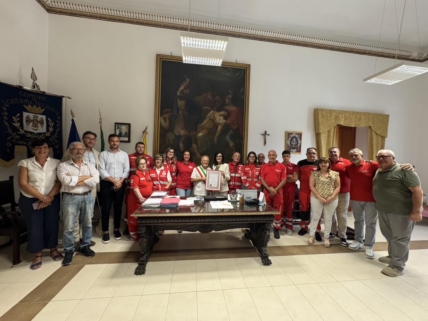 Santa Caterina. La sede locale della Croce Rossa ha ricevuto la benemerenza del presidente nazionale CRI