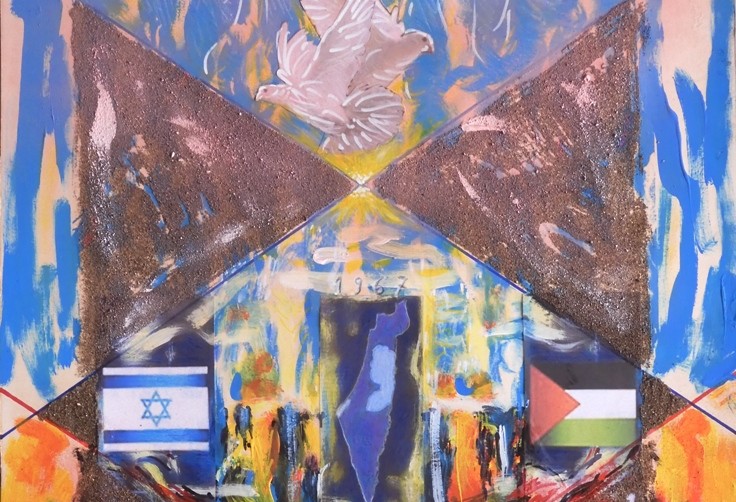 Caltanissetta. L’artista Francesco Guadagnuolo cerca il dialogo con l’opera “Quale via alla Pace fra Israele e Palestina?”