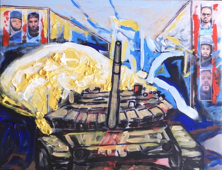 Caltanissetta. Una tela del maestro Francesco Guadagnuolo dedicata ai 5 giornalisti uccisi a Gaza