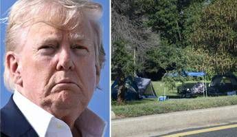 Usa, Trump contro i senzatetto: le foto e l’annuncio mentre va giocare