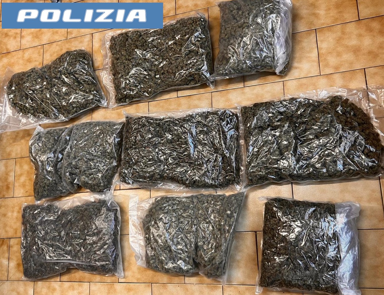 Droga, arrestato a Catania 41enne con 9,5 kg di marijuana