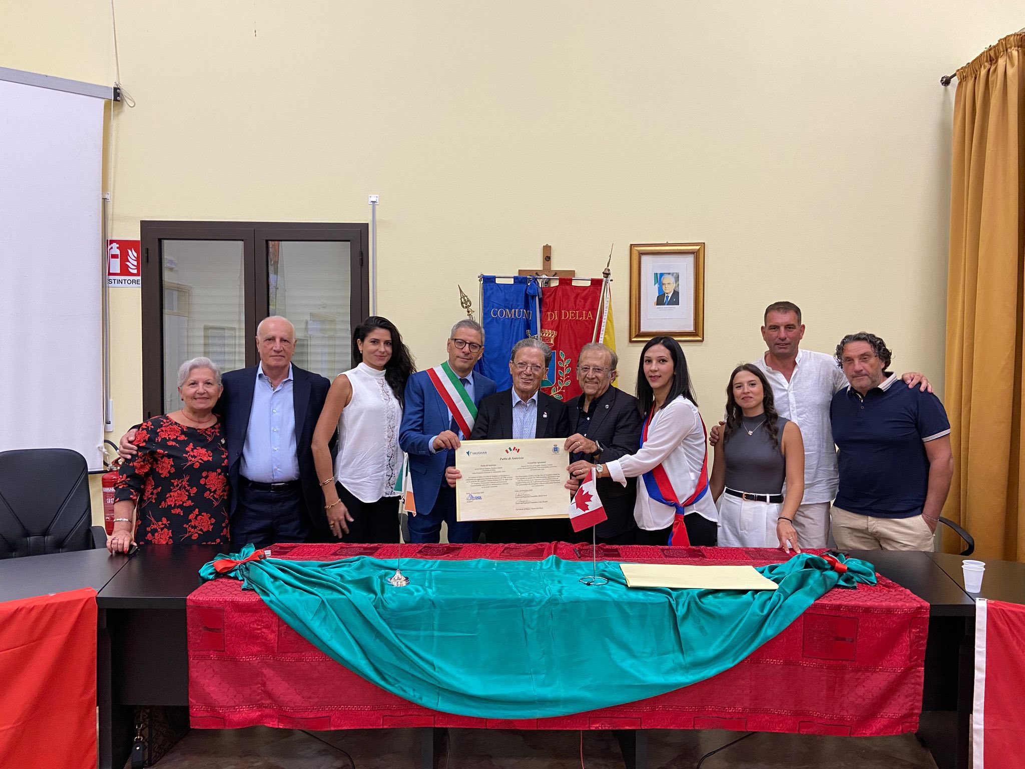 Delia. Rinnovato il Patto di Amicizia con Vaughan. Il sindaco Bancheri: “Si vuole creare un ponte che unisca culture e persone”