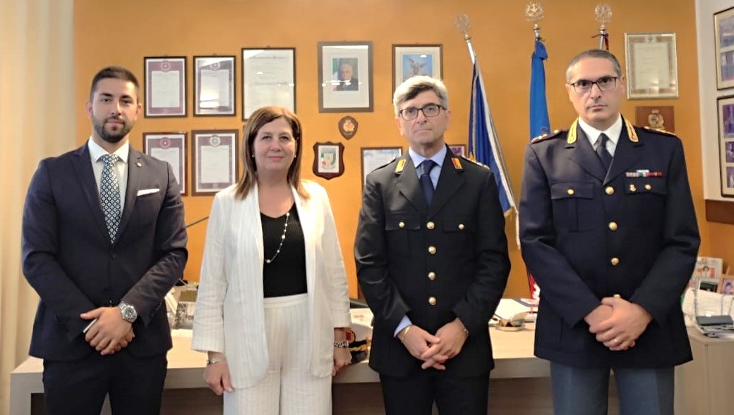 Caltanissetta. Visita in Questura del nuovo comandante della Polizia municipale Raffaele Campanella
