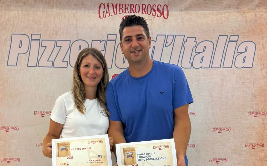 La pizzeria Saccharum di Altavilla Milicia (Pa) riceve  dal Gambero Rosso il premio   “Migliore menù degustazione 2026”