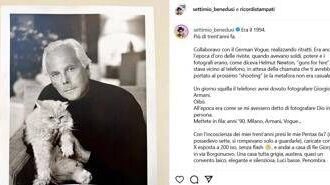 Armani, Benedusi: “Era come fotografare Dio, con lui finisce un mondo”