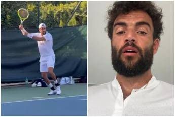 Berrettini, ritorno in campo vicino? Matteo si allena con… una nuova barba