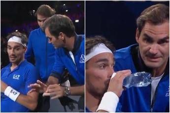 Fognini si lamenta, Federer e Nadal diventano allenatori: la scena iconica in Laver Cup