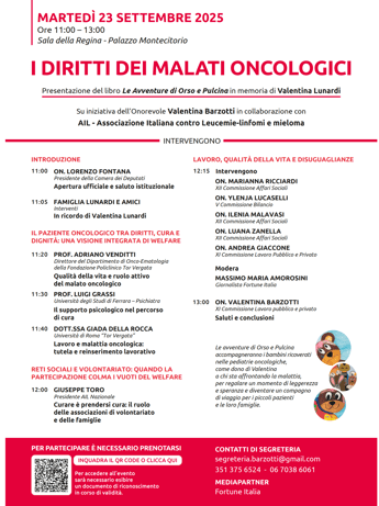 ‘Le avventure di Orso e Pulcina’, un libro per i diritti dei malati oncologici