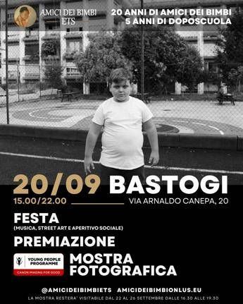 Una mostra e aperitivo sociale, sabato al Bastogi di Roma con ‘Amici dei Bimbi Ets’