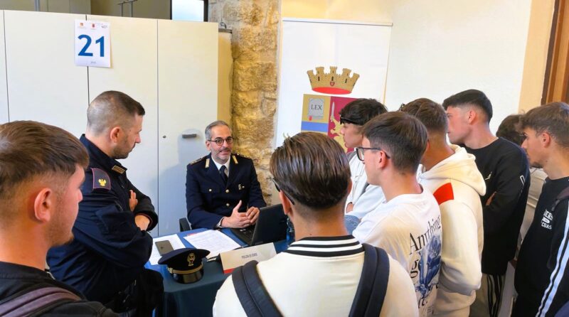 Caltanissetta. La Polizia di Stato al “Job Fair” per orientare scelte studenti a conclusione del loro percorso di studi superiori