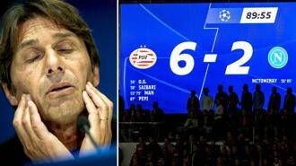 Psv-Napoli 6-2, Conte: “Tanti giocatori nuovi da inserire, anno difficile”