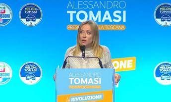 Toscana, Meloni chiude campagna di Tomasi: “Nulla è già scritto, noi nati per stravolgere i pronostici”