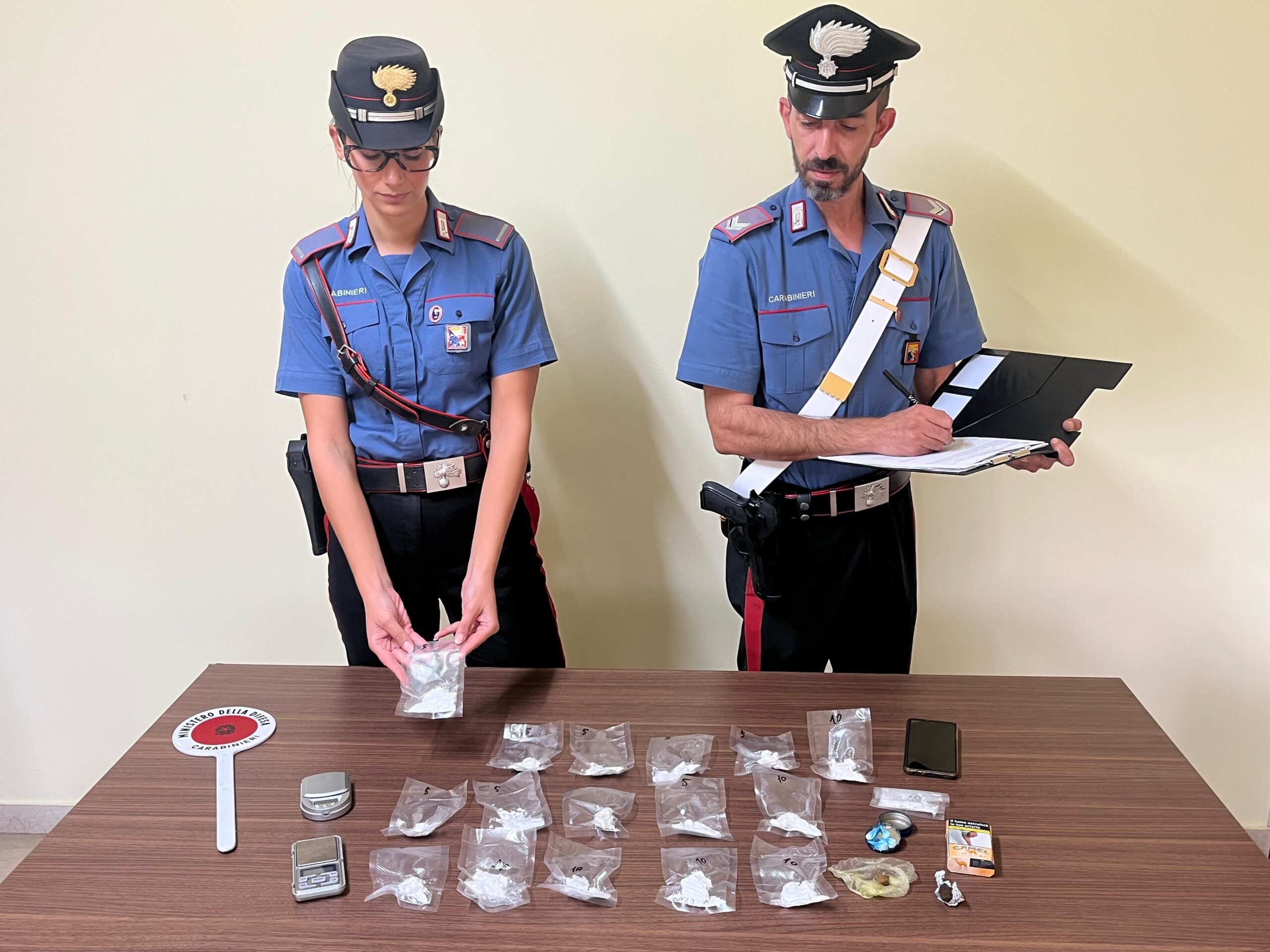 Mazzarino. Droga: arrestato dai Carabinieri 49enne trovato in possesso di 150 grammi di cocaina