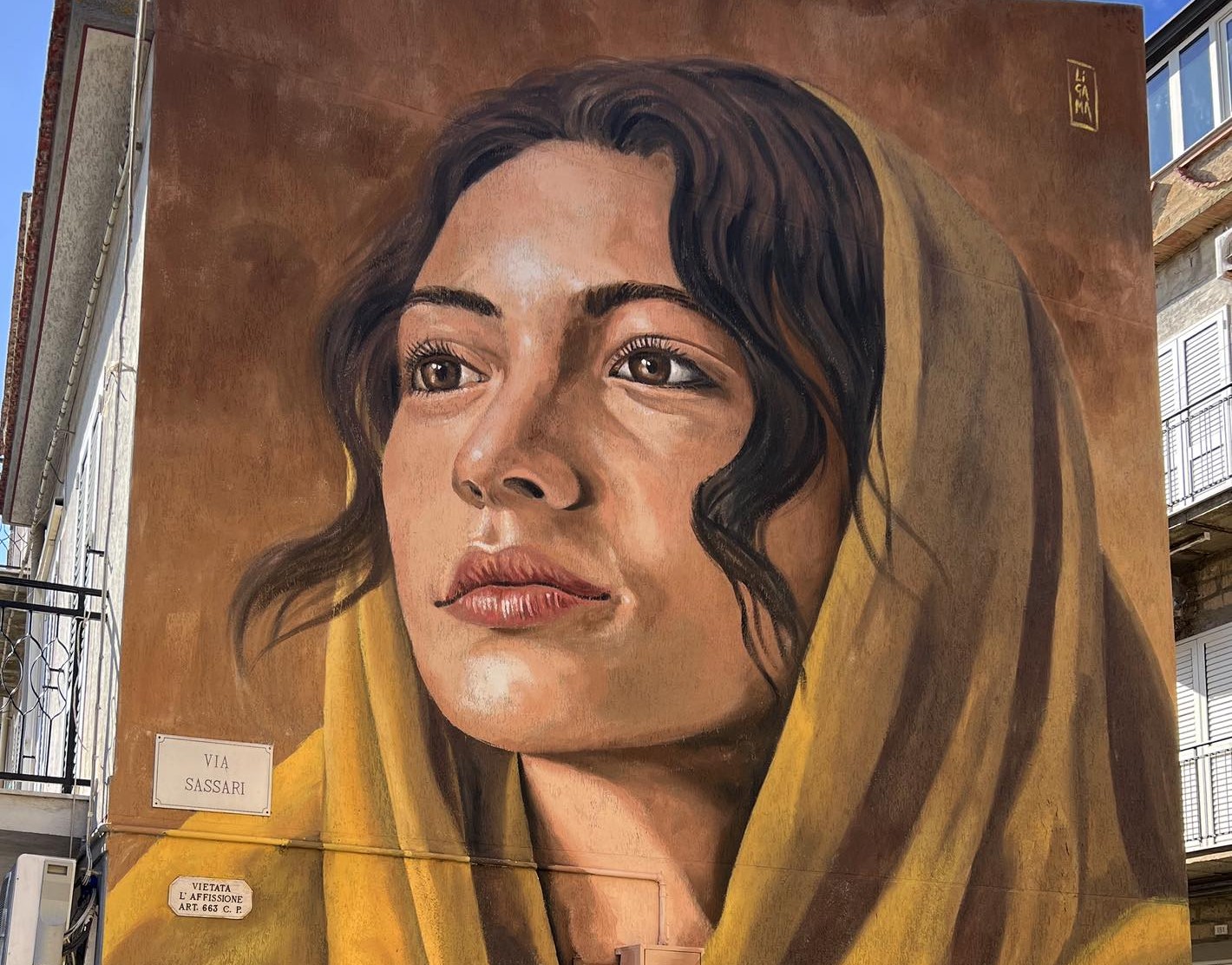 Montedoro. A Camastra murales di Salvo Ligama che ricorda racconto di Louise Hamilton Caico