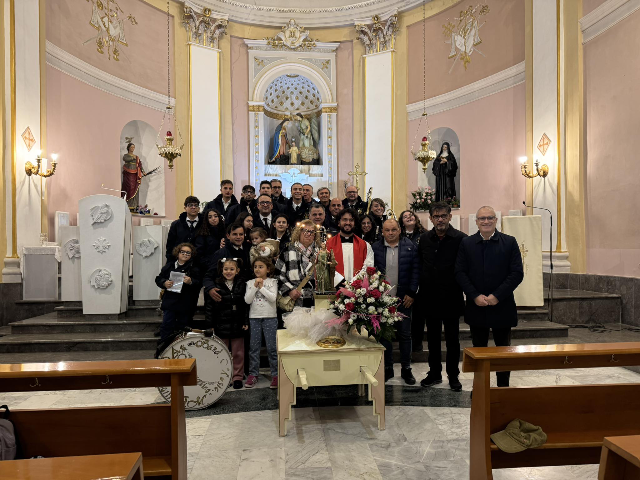 Sommatino. Messa in onore di Santa Cecilia con la Banda musicale e l’amministrazione comunale