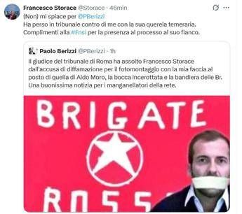 Fotomontaggio con cronista imbavagliato e bandiera Br, Storace assolto a Roma