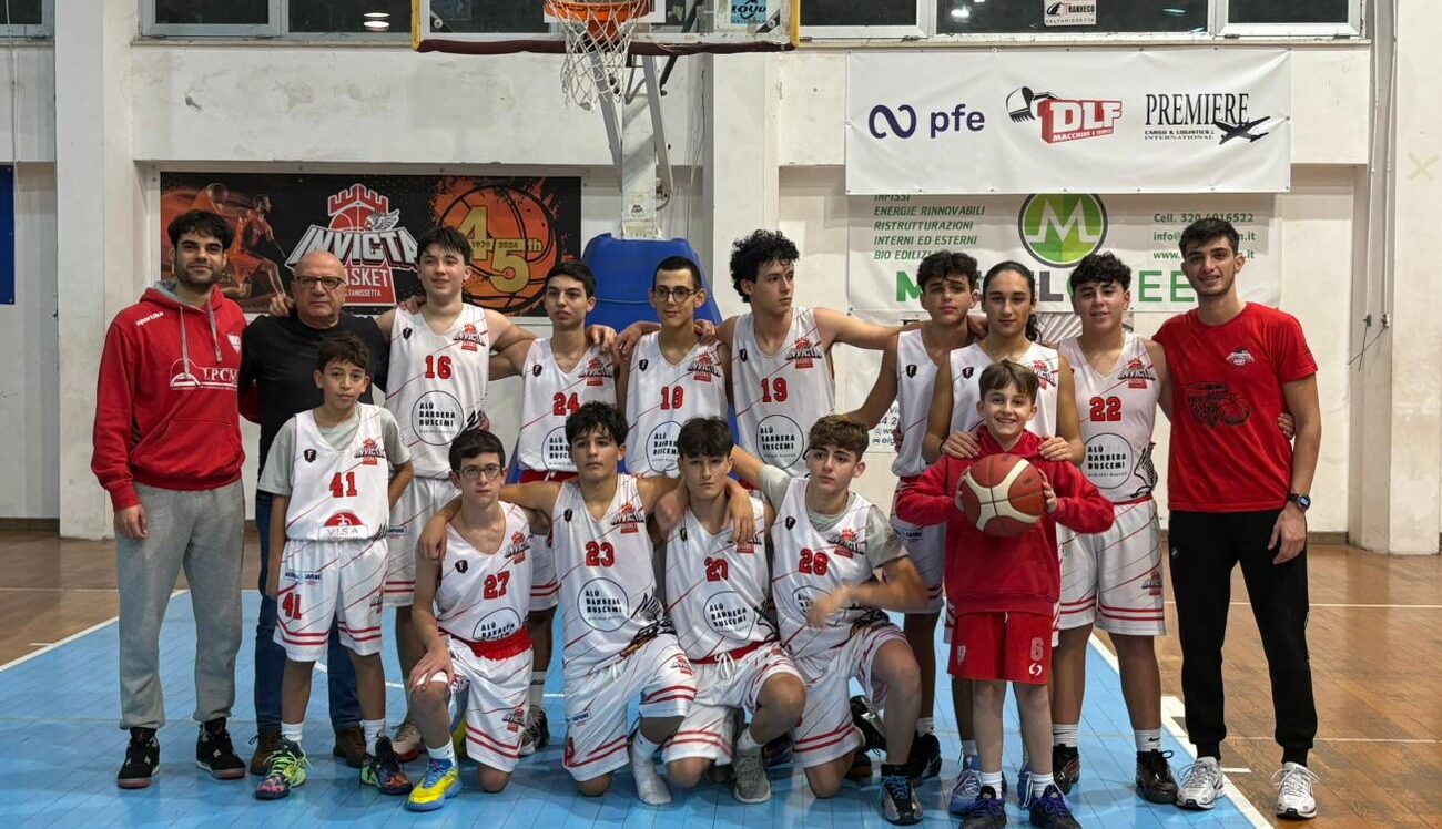 Caltanissetta, vittoria all’esordio per l’U15 Invicta 93Cento: battuta Ideal Gela 54-51