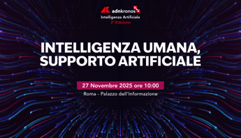 ‘Intelligenza umana, supporto artificiale’, focus il 27/11 a Roma a Palazzo informazione