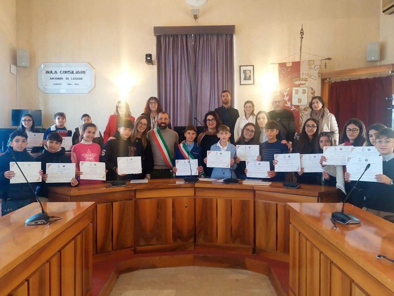 Riesi, cerimonia di insediamento del nuovo Consiglio Comunale dei Ragazzi e delle Ragazze