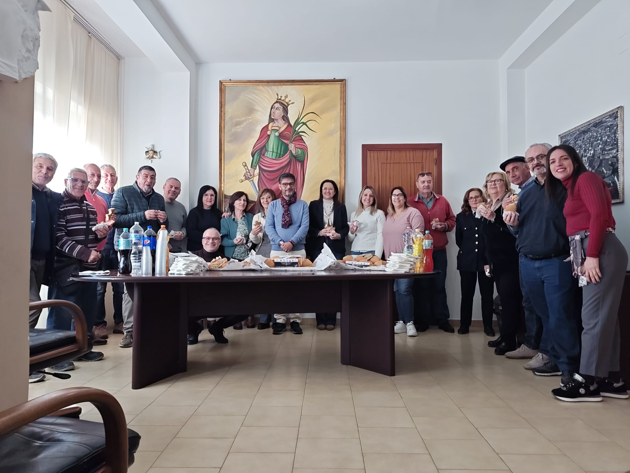 Sommatino. Il sindaco incontra i dipendenti comunali alla vigilia della festa patronale di Santa Barbara per scambio auguri